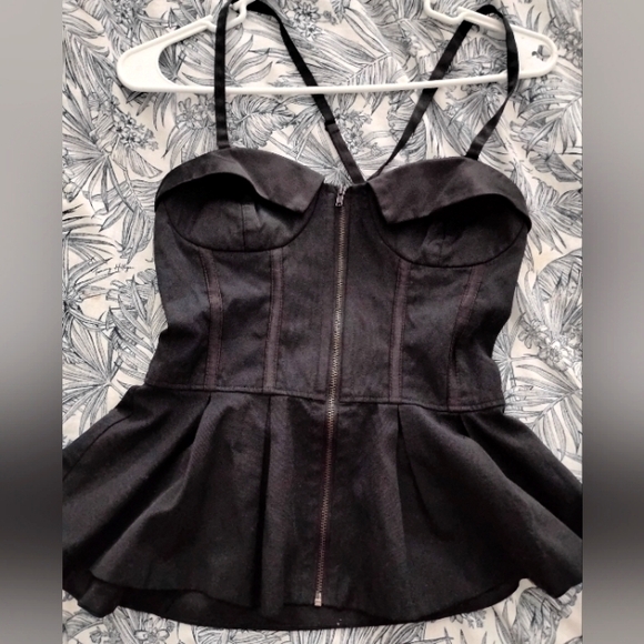 bebe Tops - Bebe Corset Peplum Top